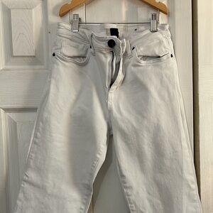 KUT white frayed jeans